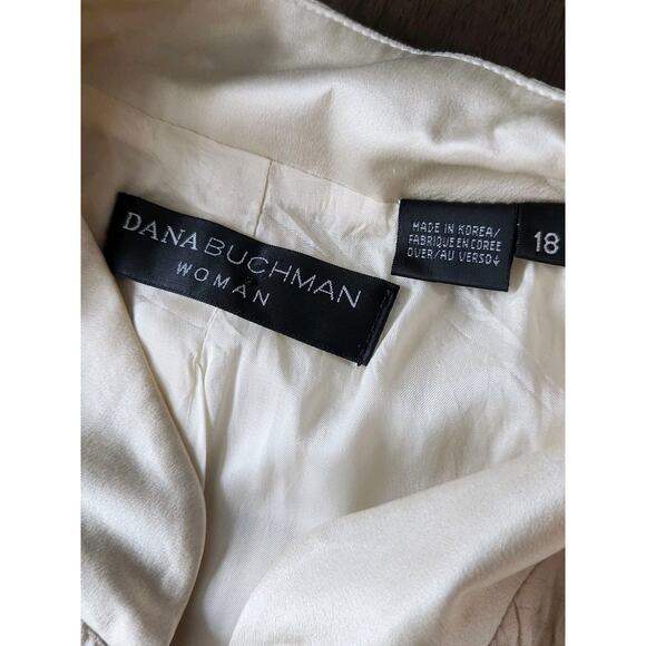 Dana Buchman Women's Blazer Jacket Size 18 Silk Blend Textured Button Career Fun - Picture 5 of 9